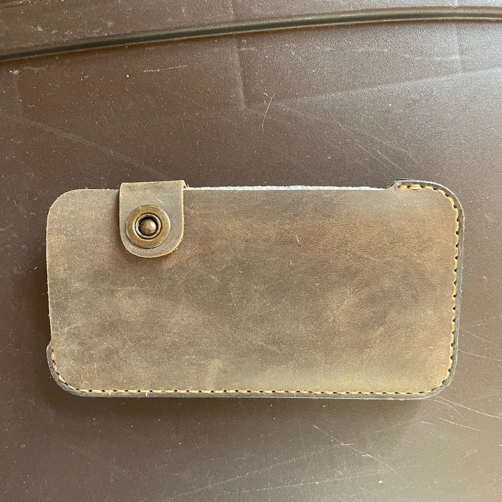 Handmade leather phone holster
